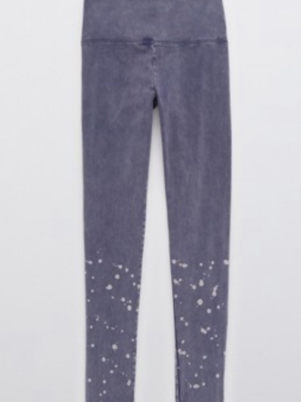 Aerie Offline OG Bleach Acid Wash High Waisted Blue Leggings